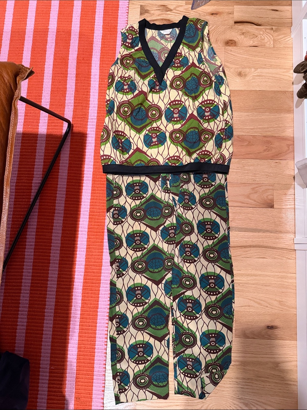 Marni set pants and top. Silk and cotton